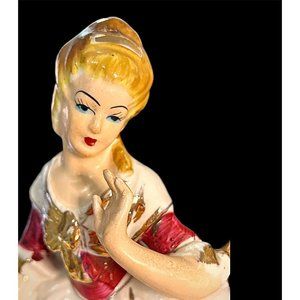 Two Beautiful French Ladies - Vintage Porcelain Figurines - Label Imperial Maste